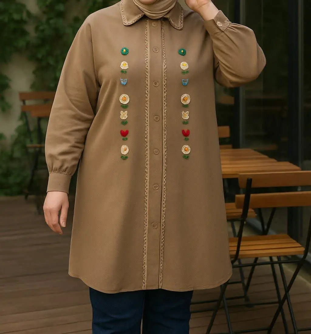 تونیک گلدوزی قواره بزرگ
