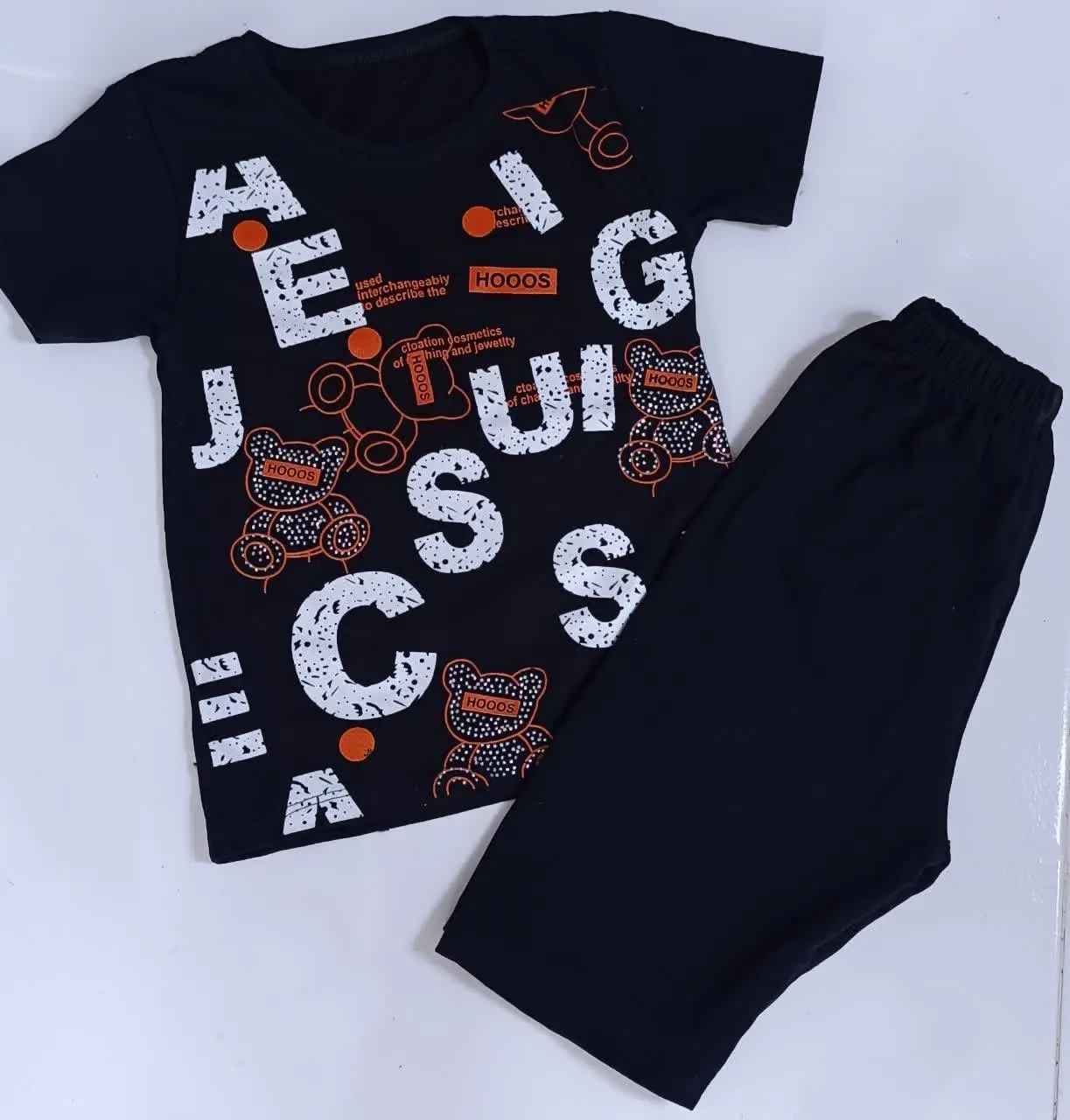 👚نام: تیشرت شلوارک حروف مشکی🖤
