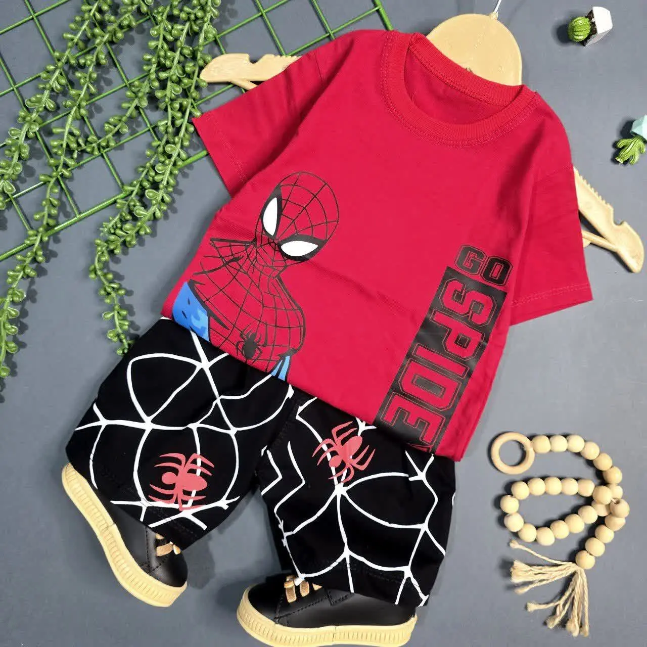 💞 تیشرت شلوارک اسپایدرمن پسرانه💞
