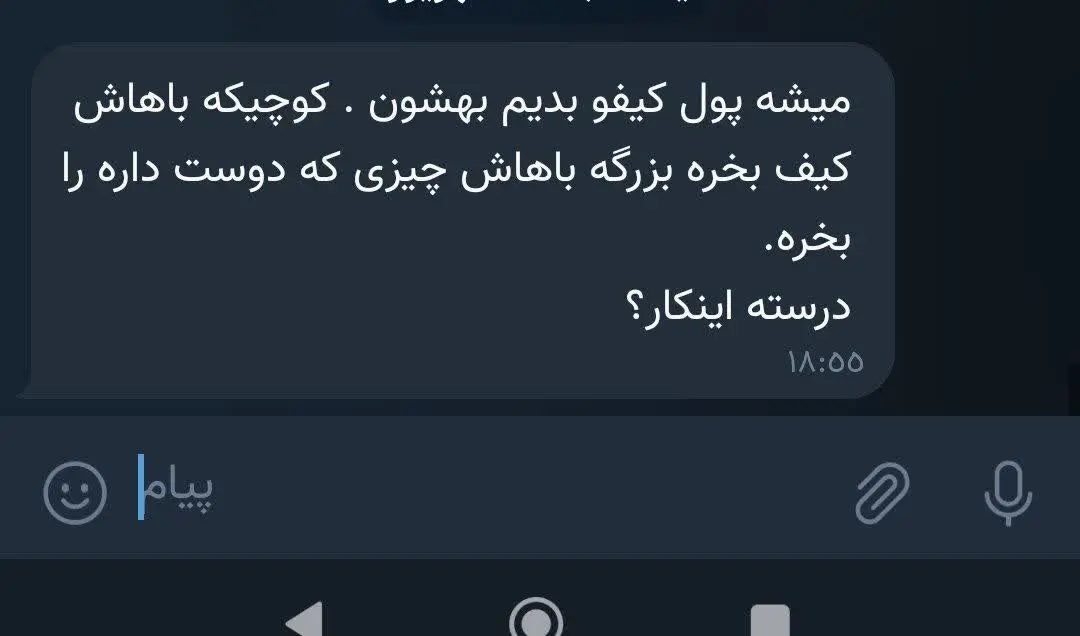بودجه مشخصی برای کیف بزاریم...