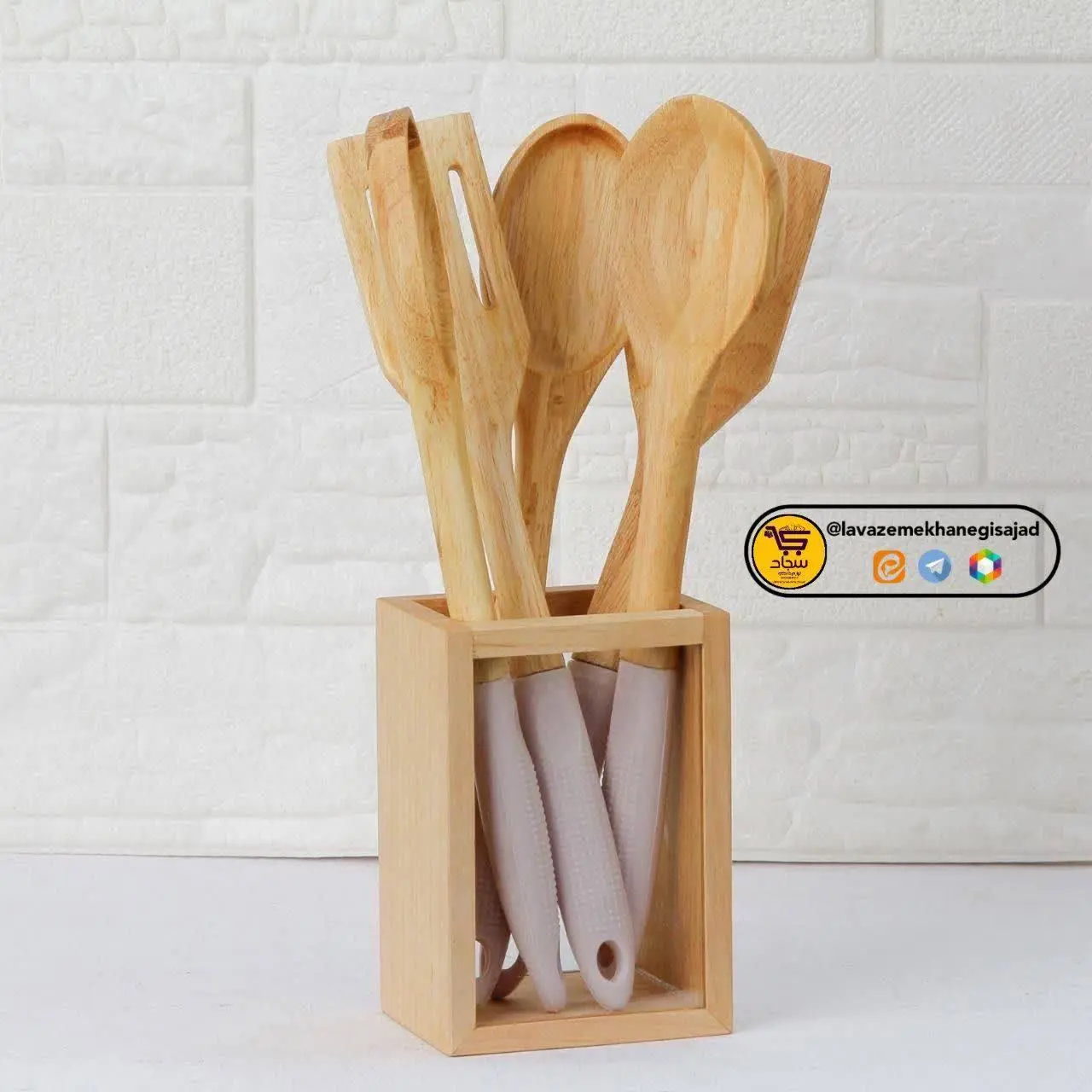 🖊سرویس کفگیر ملاقه بامبو
