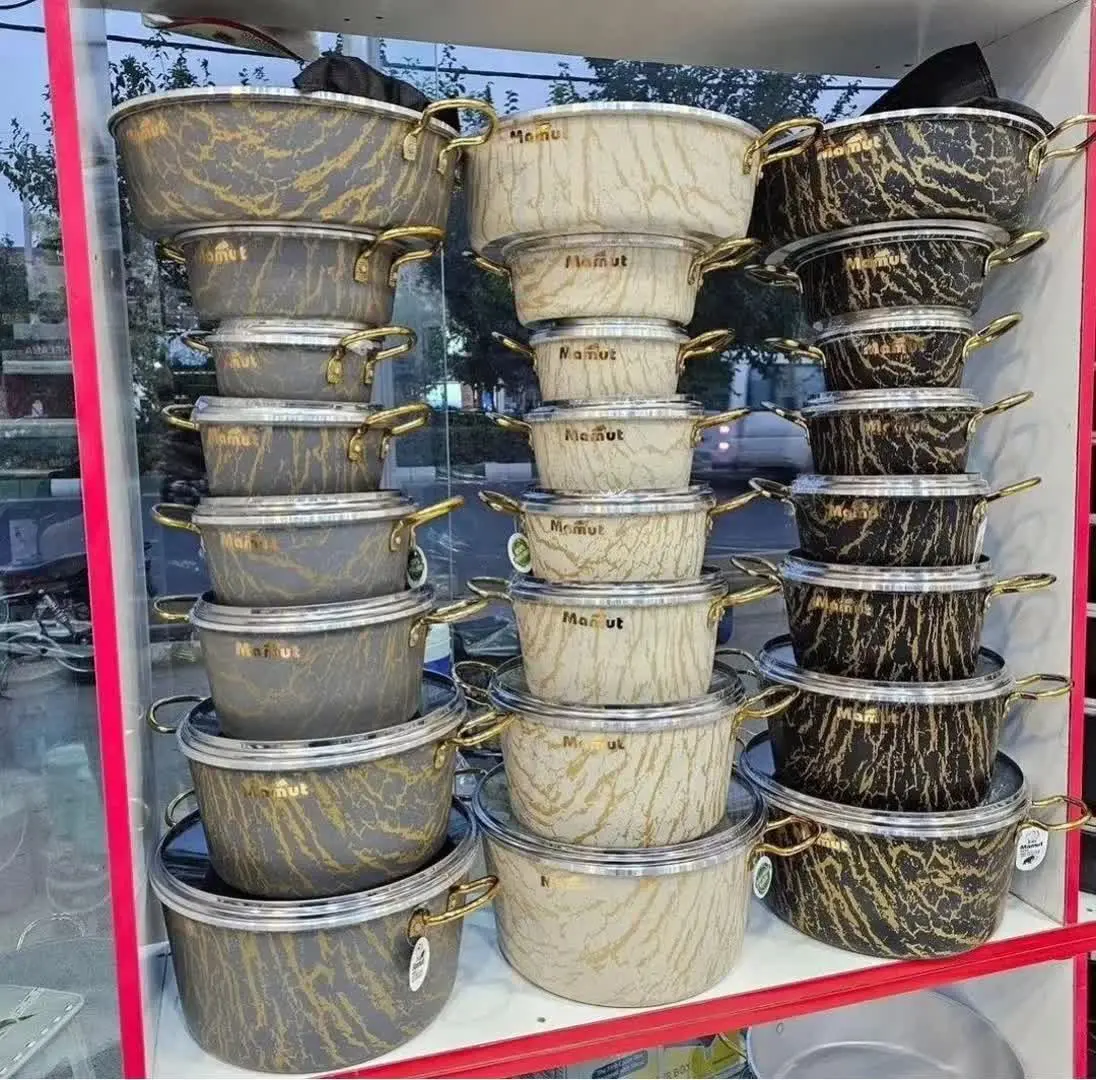 📌سرویس قابلمه ۲۱ پارچه دو رو گرانیت جدیددددد ماموت
