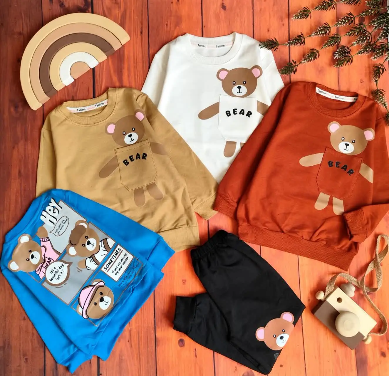 😍ست بلوز و شلوار تدی چاپی،...