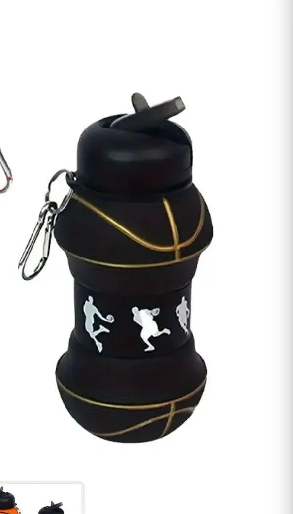 قمقمه بستکتبالی موجود در رنگ مشکی 
