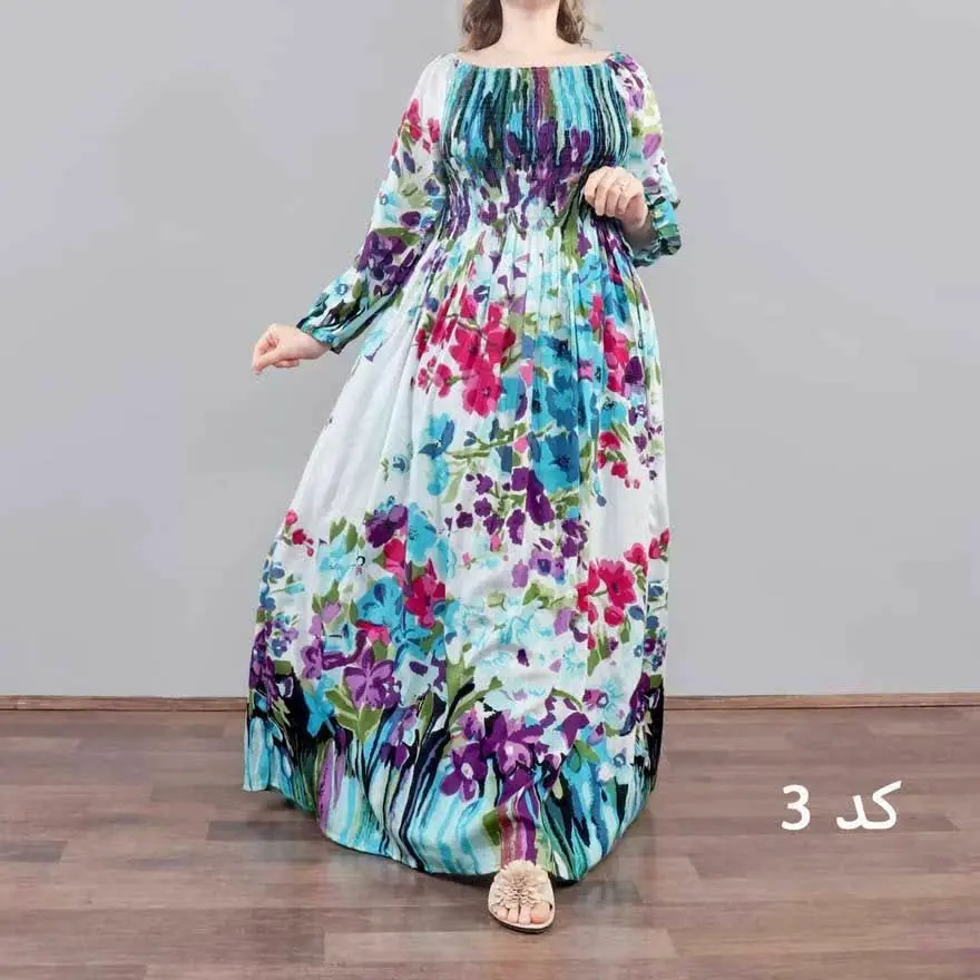 پیراهن استین بلند قواره بزر...