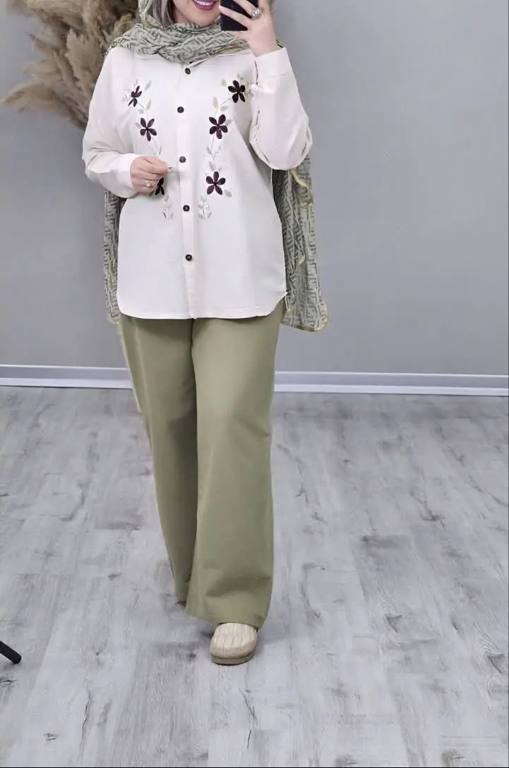 ب🛍نام: ست شومیزشلوار گلدوزی🍃
