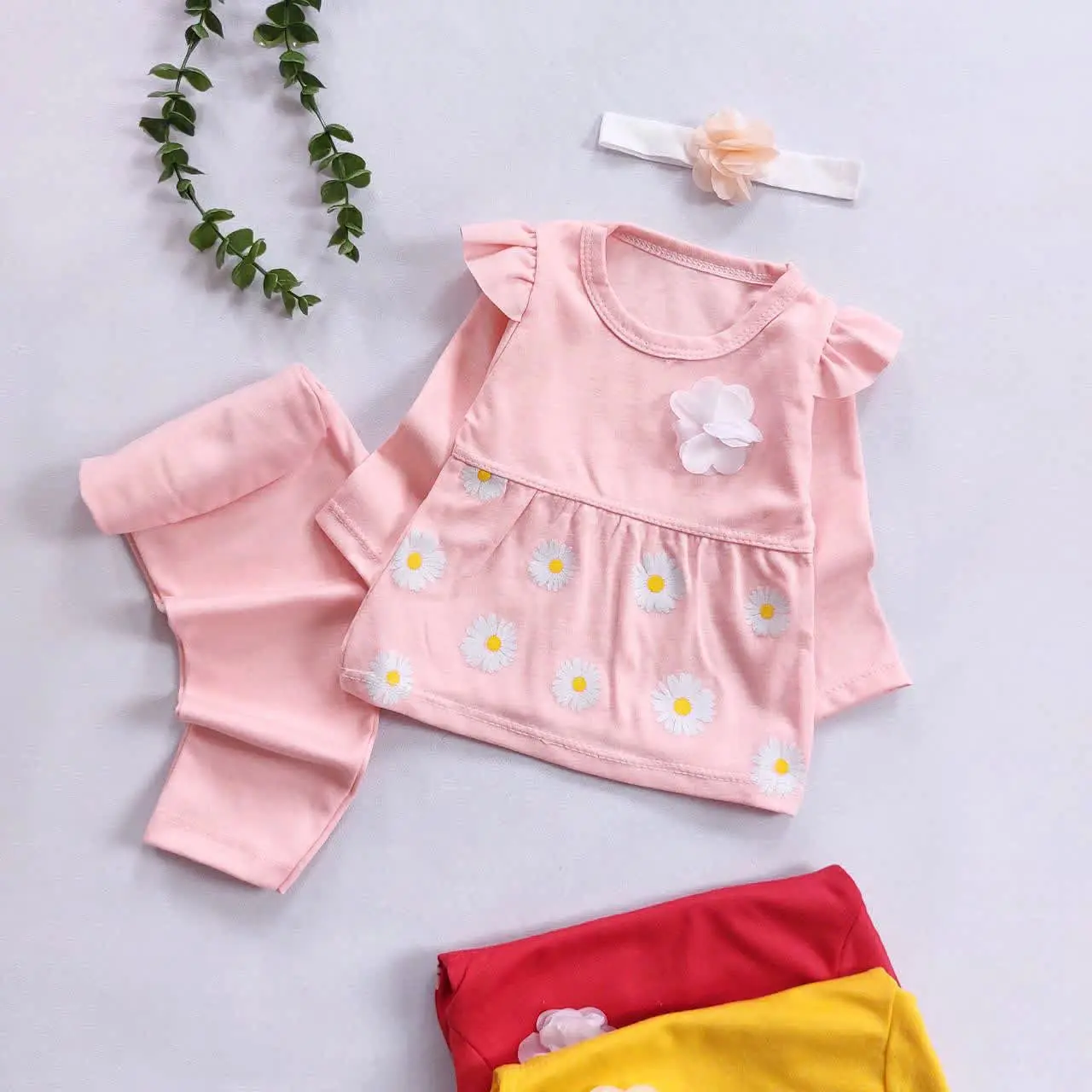 بلوز شلوار و هدبند گل بابونه
