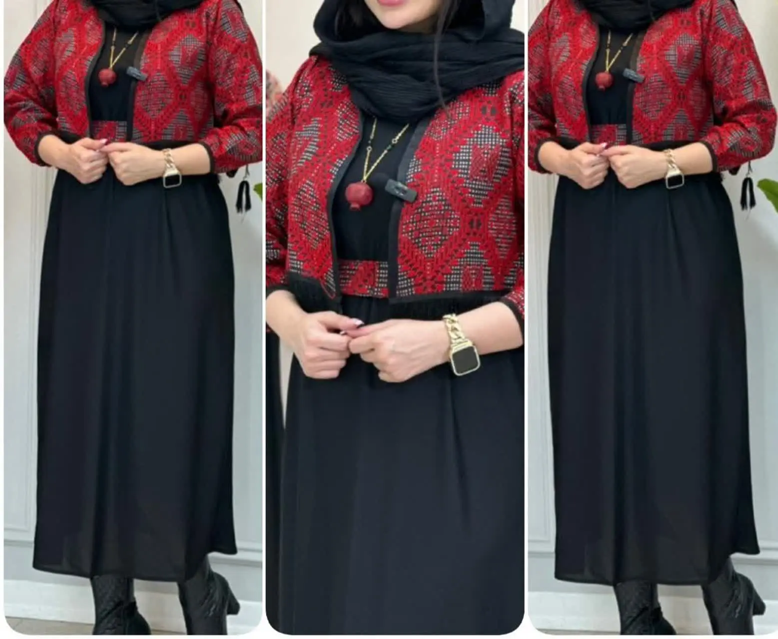 ❤️نام: کت، سارافن و کمربند مدل شهره
