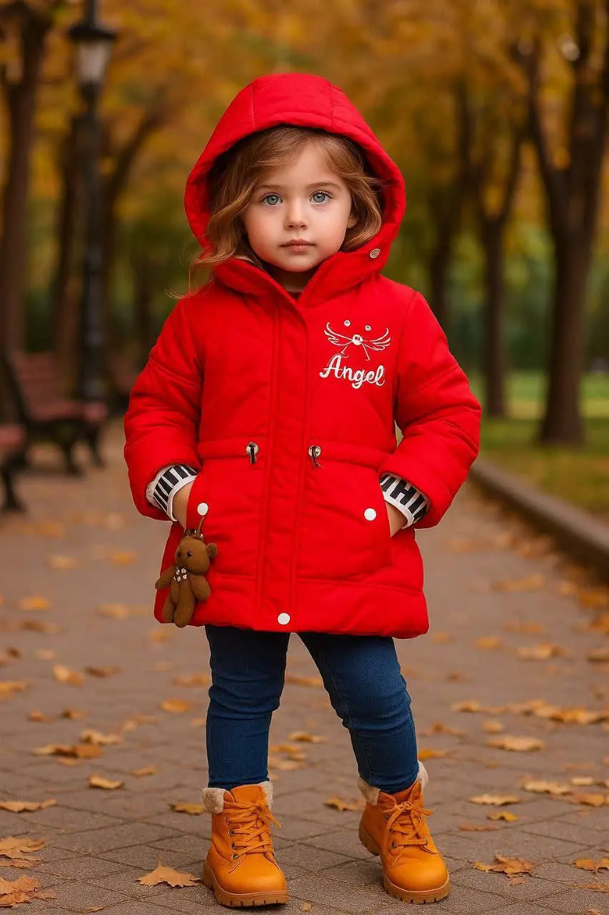 🌲 کاپشن داخل خز عروسک دار ب...