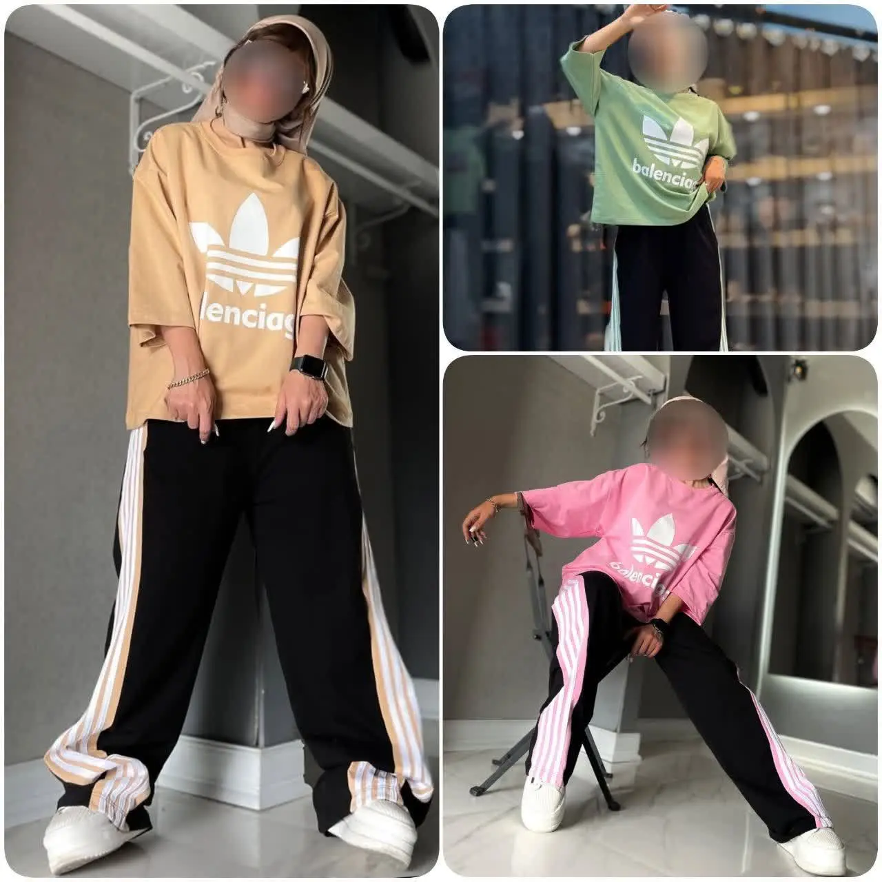 ❤️نام: تیشرت و شلوار adidas balenciaga
