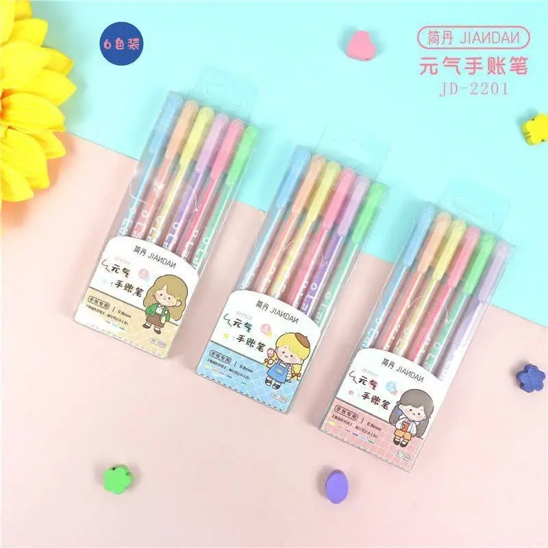 ست خودکار ۶ رنگ پاستیلی
