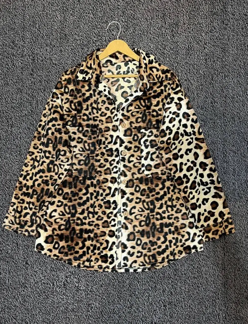 🍁نام: مانتو مخمل پلنگی
