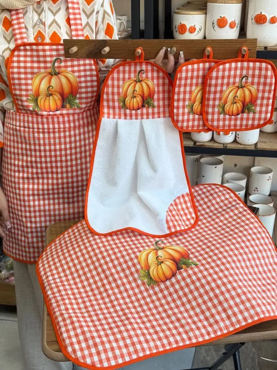 💥ست آشپزخانه ۵ تکه طرح کدو 🎃