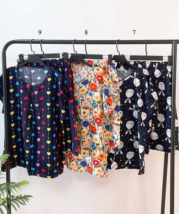 ست تیشرت شلوارک نخی تایلندی