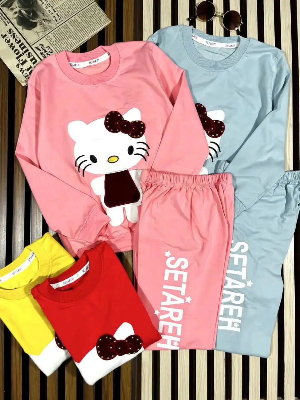 💖لباس دخترانه بلوز شلوار کیتی💖