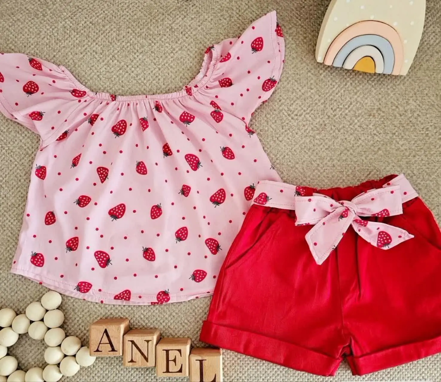 تاپ و شلوارک ملوس دخترونه 😍🥰
