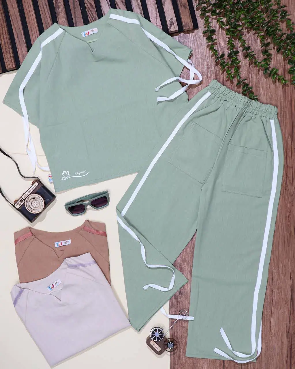 👕نام کالا: #تیشرت_شلوار بگ لنین دخترانه
