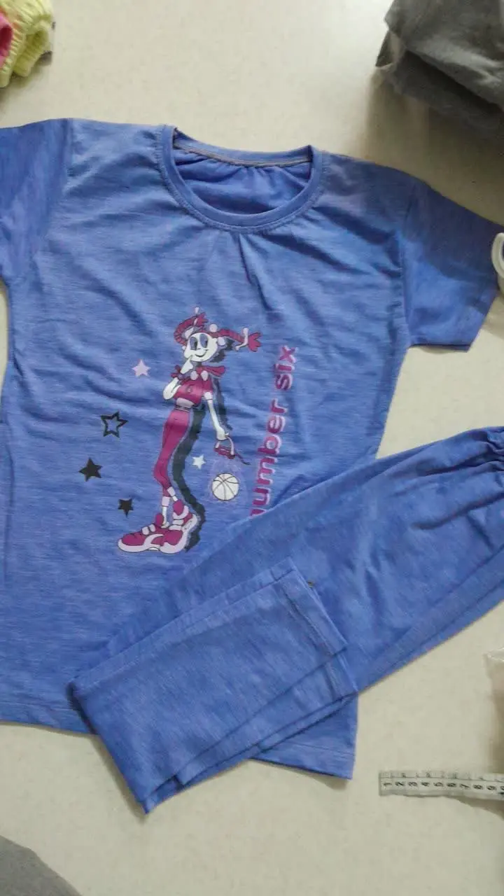 تیشرت شلوار دخترانه نخ پنبه