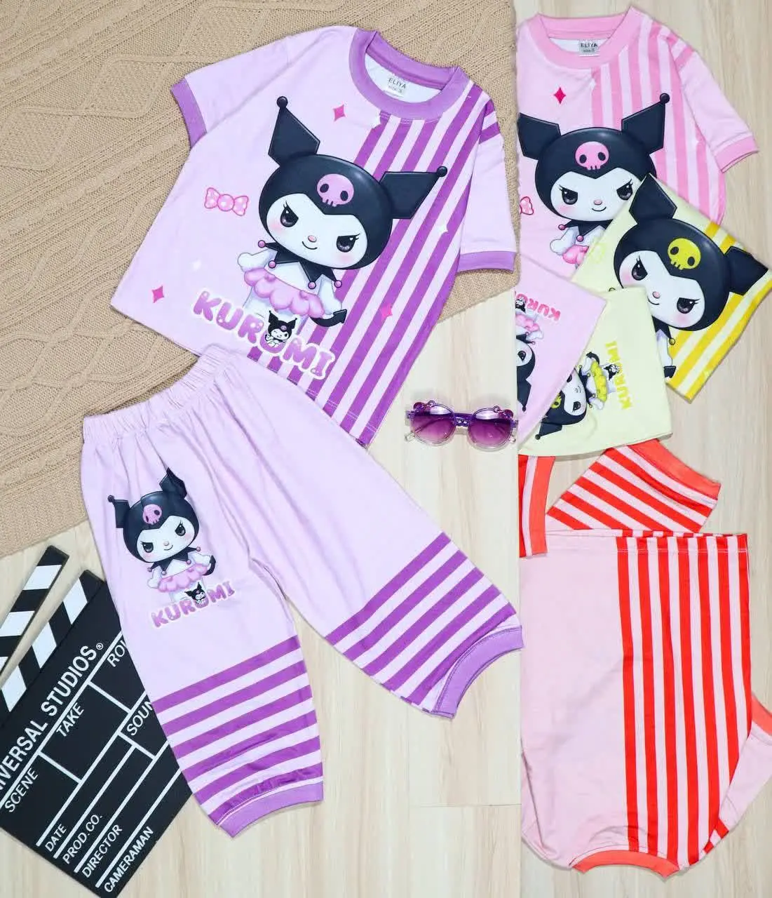 👫تیشرت و شلوارک دخترانه چاپ کرومی👫
