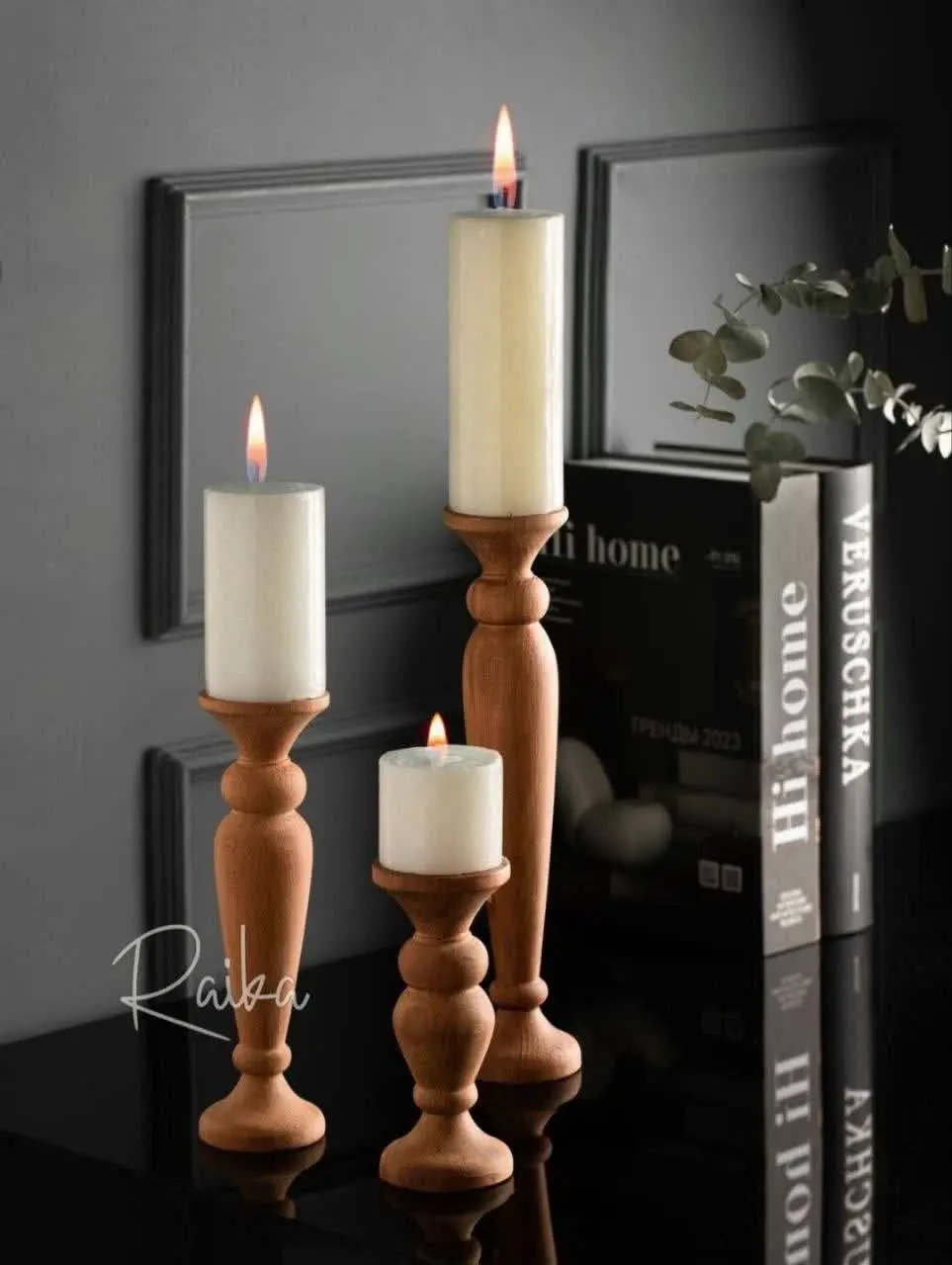 💥جا شمعی سه تایی کاج💥