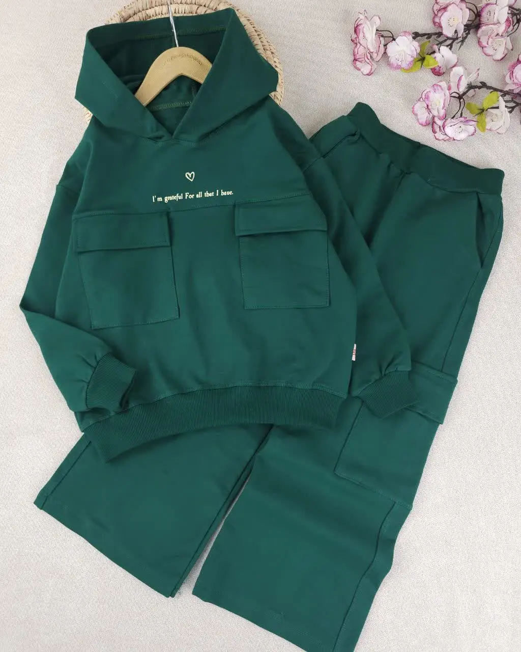 هودی و شلوار دخترانه دو جیب