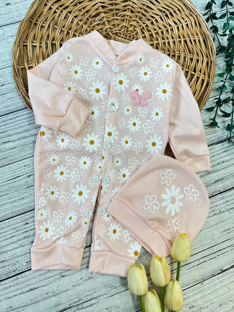 سرهمی طرح شکوفه پر و خالی نوزادی و کودک کد ۱۱۲۰۷۳ 
