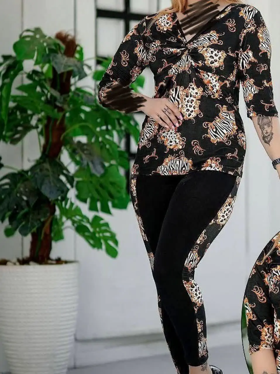 👚نام: بلوز شلوار گره‌ای جدید
