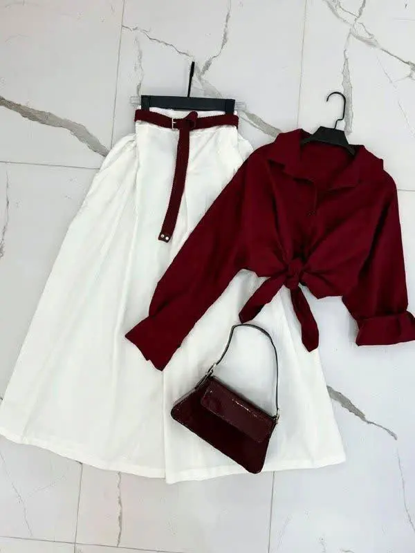 🥀نام: ست شومیز دامن سما 
