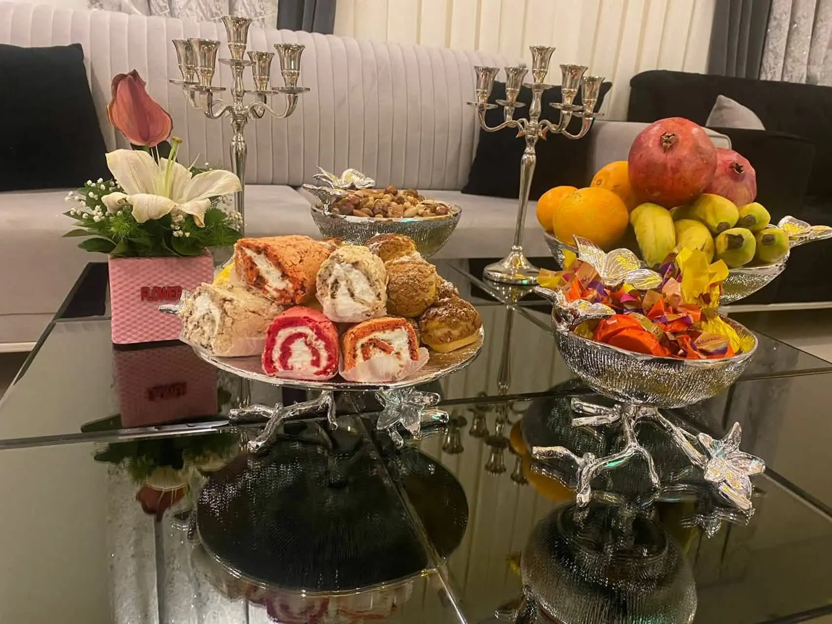 ست پذیرایی گل نیلوفر