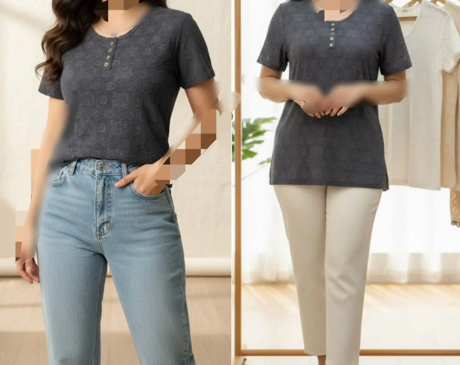 🎨 سفید کرم طوسی تیره پنکیکی...