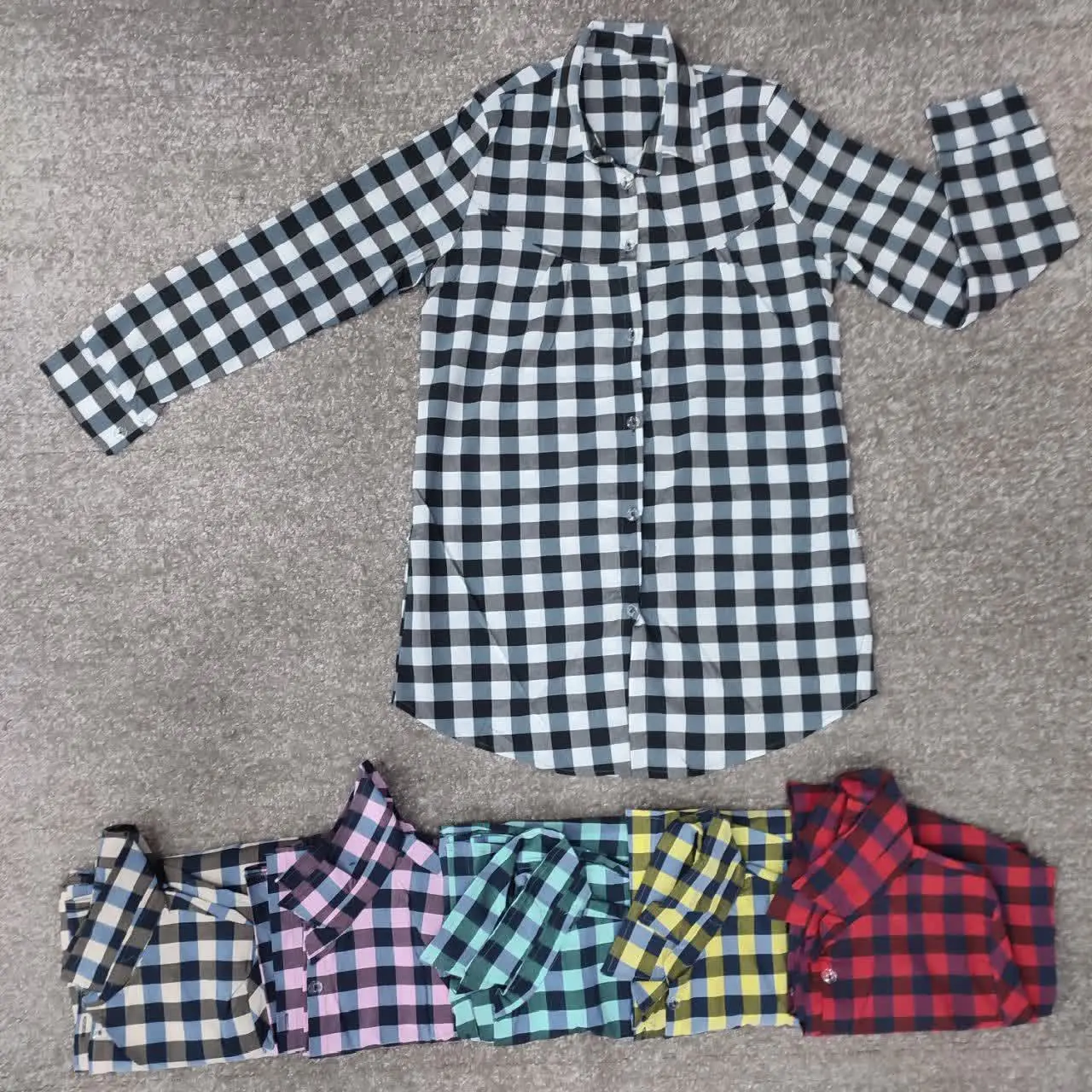 👗مانتو چهارخونه داکرون کش ساماندا
