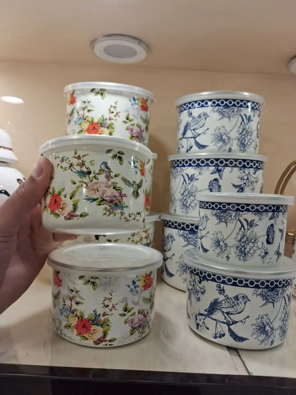 ست ۶ پارچه لعابی وارداتی