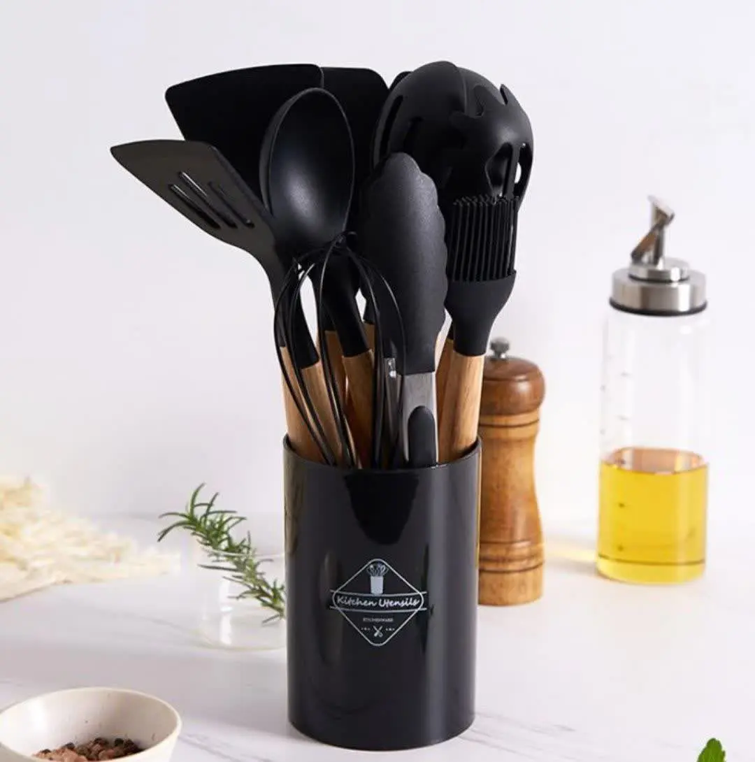 #سرویس کفگیر ملاقه سیلیکونی Kitchen set 
