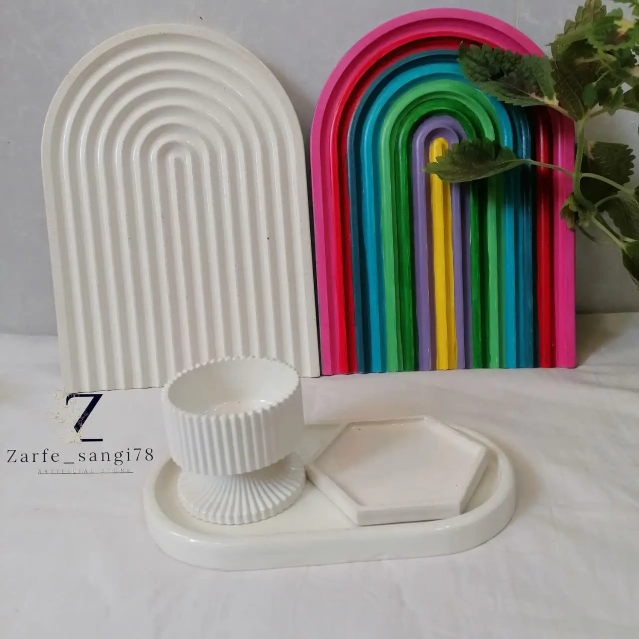 ظرف شش ظلعی بعنوان شیرینی خوری. زیرلیوانی و …
