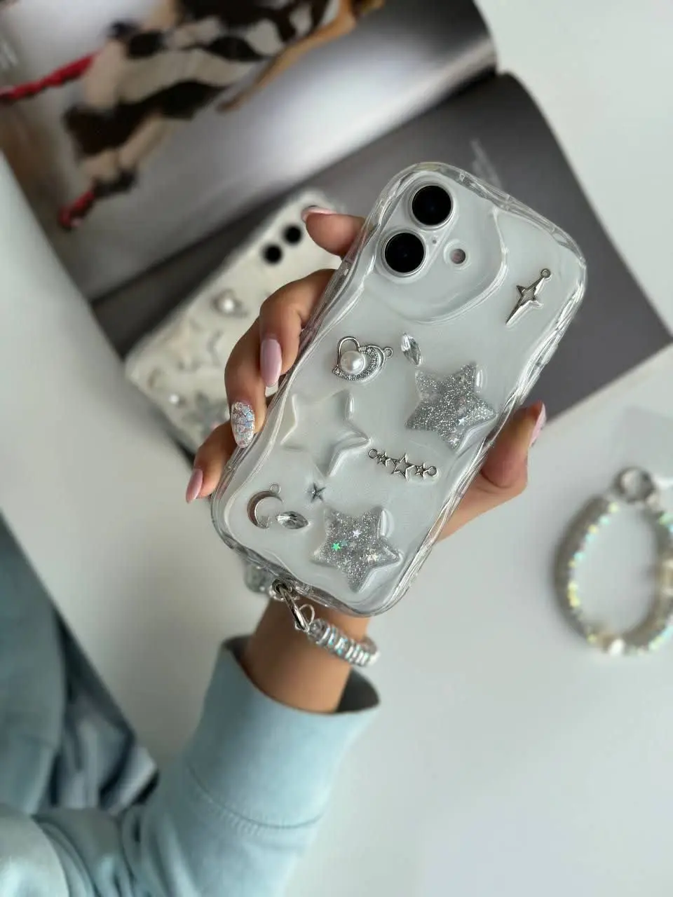 قاب موجی رزین شاین ستاره مخصوص انواع #سامسونگ #شیائومی و #آیفون 

