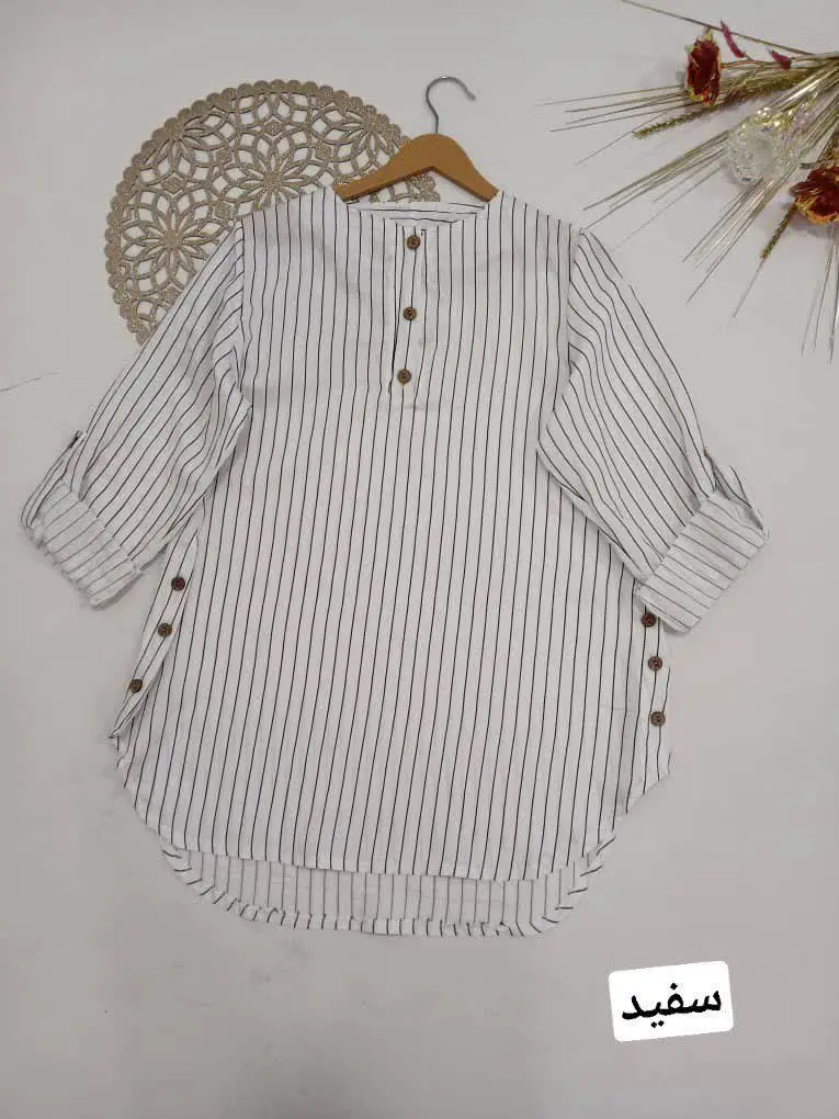 شومیزمانتویی راه راه تابستانه 🥰🏖👌
