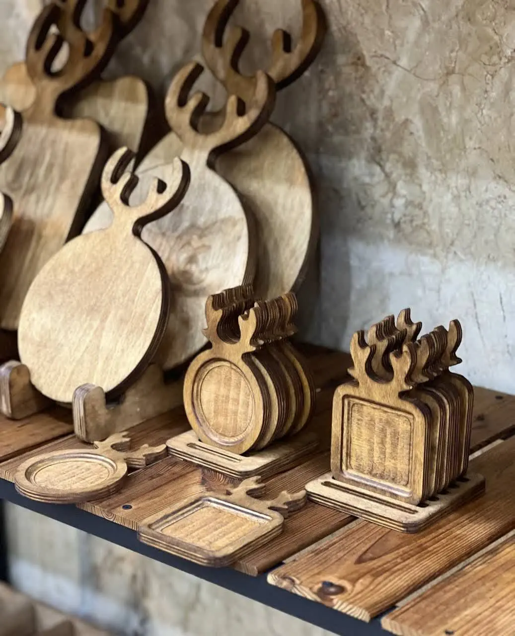 زیرلیوانی گوزن ۶تایی با استند
