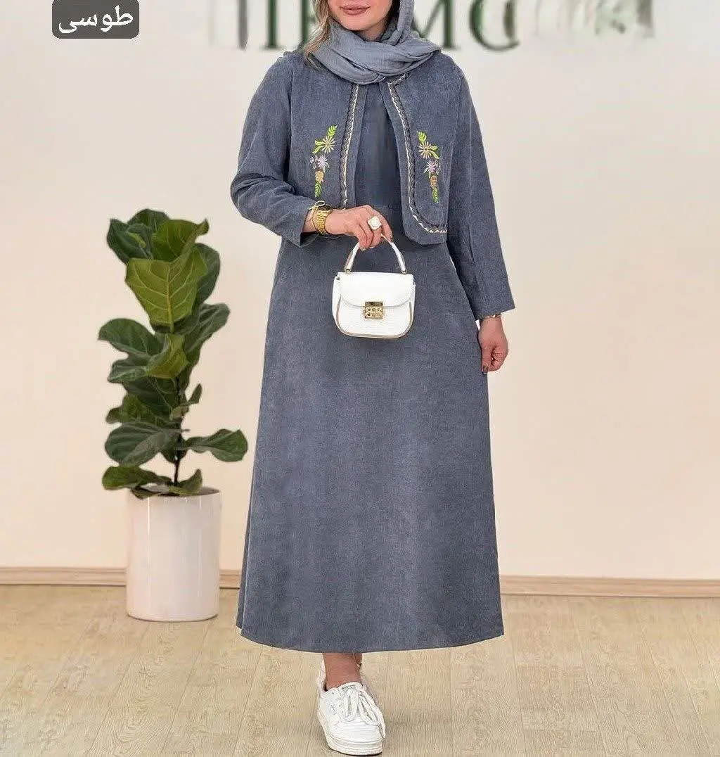 نام: دوتیکه کت سارافون گلدوزی مخمل
