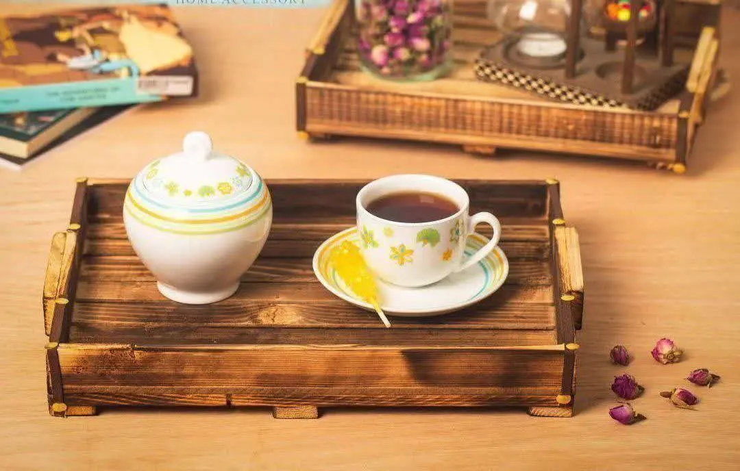 سینی چوبی جفتی ۲عدد سایز بزرگ 
