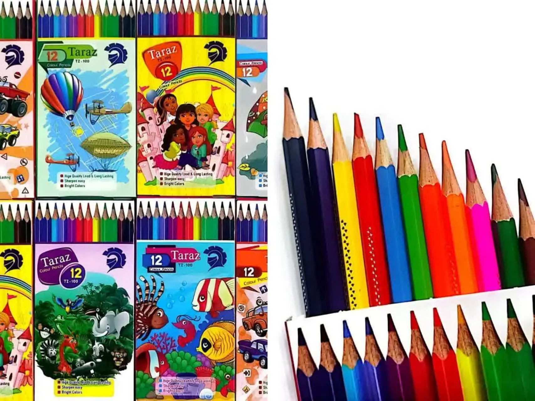 مداد رنگی ۱۲ مقوایی تراز