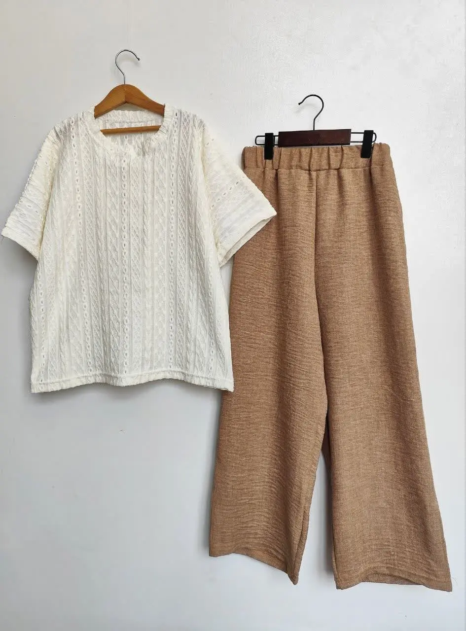 مدل کراپ کیمونو و شلوار نیم بگو
