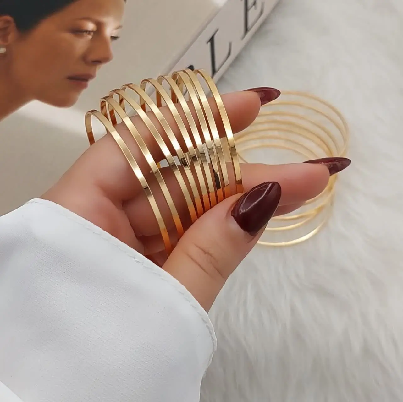 النگو ۲میل آینه ای تخت جدید✨💥