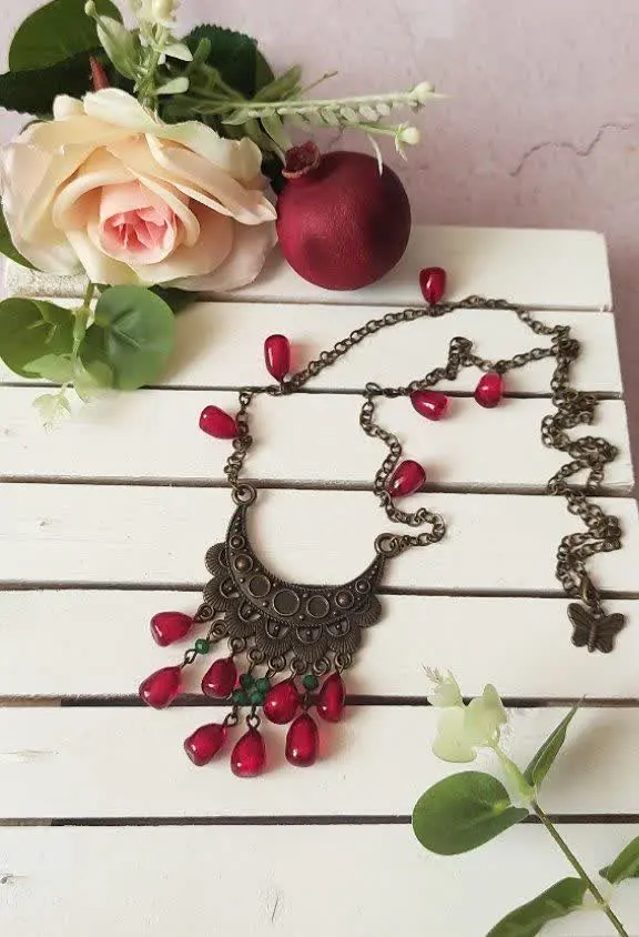 🍁 گردنبند پاییزه اناردون🍁
