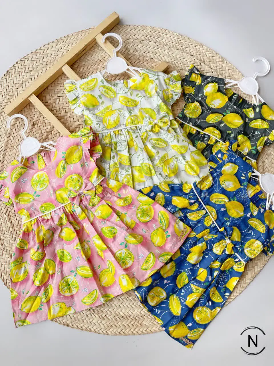 #سارافن نخی خنک دخترانه چاپ لیمو
