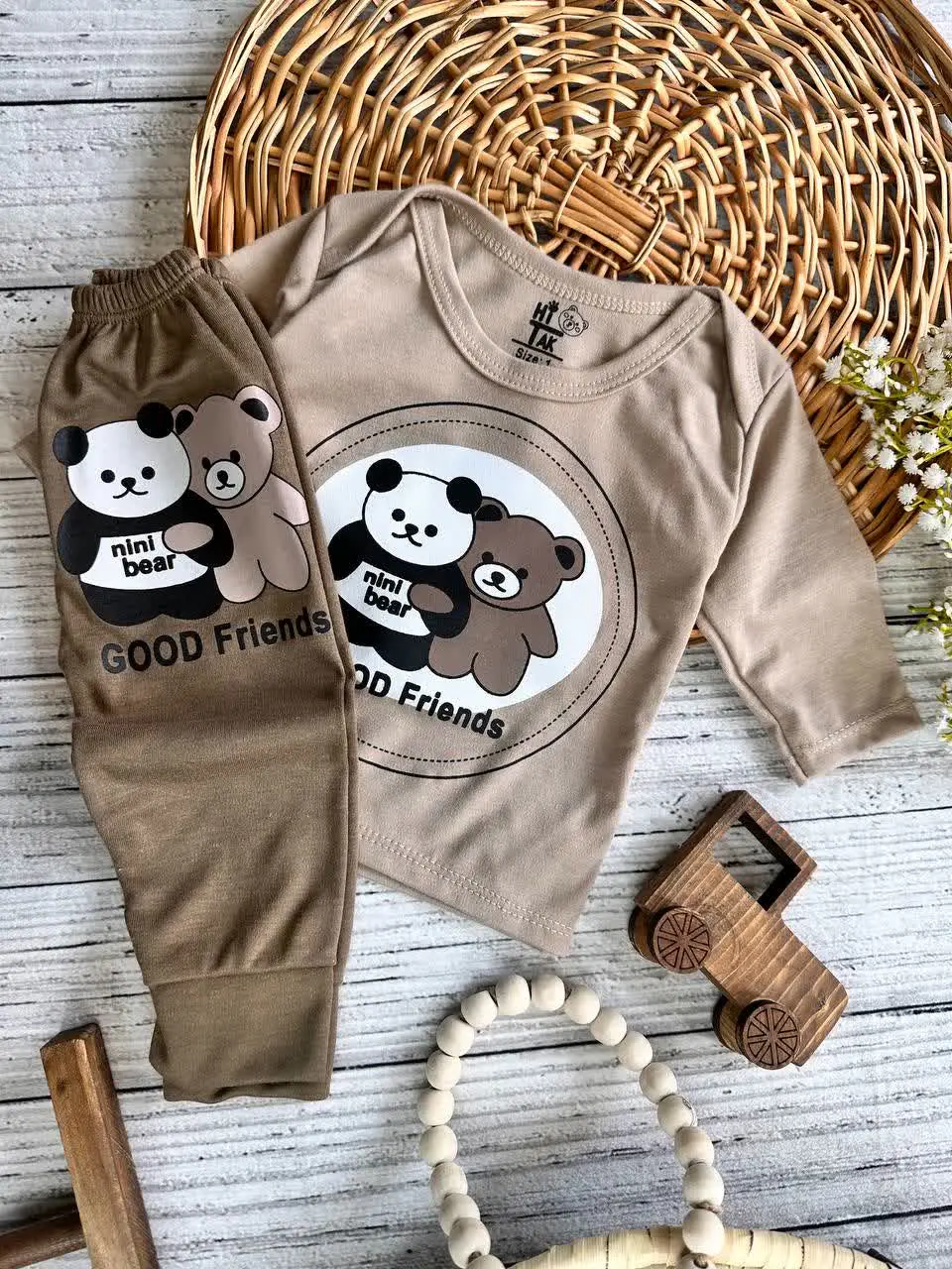 بلوز شلوار طرح پاندا نوزادی و کودک کد ۱۷۳۱۸۱ 
