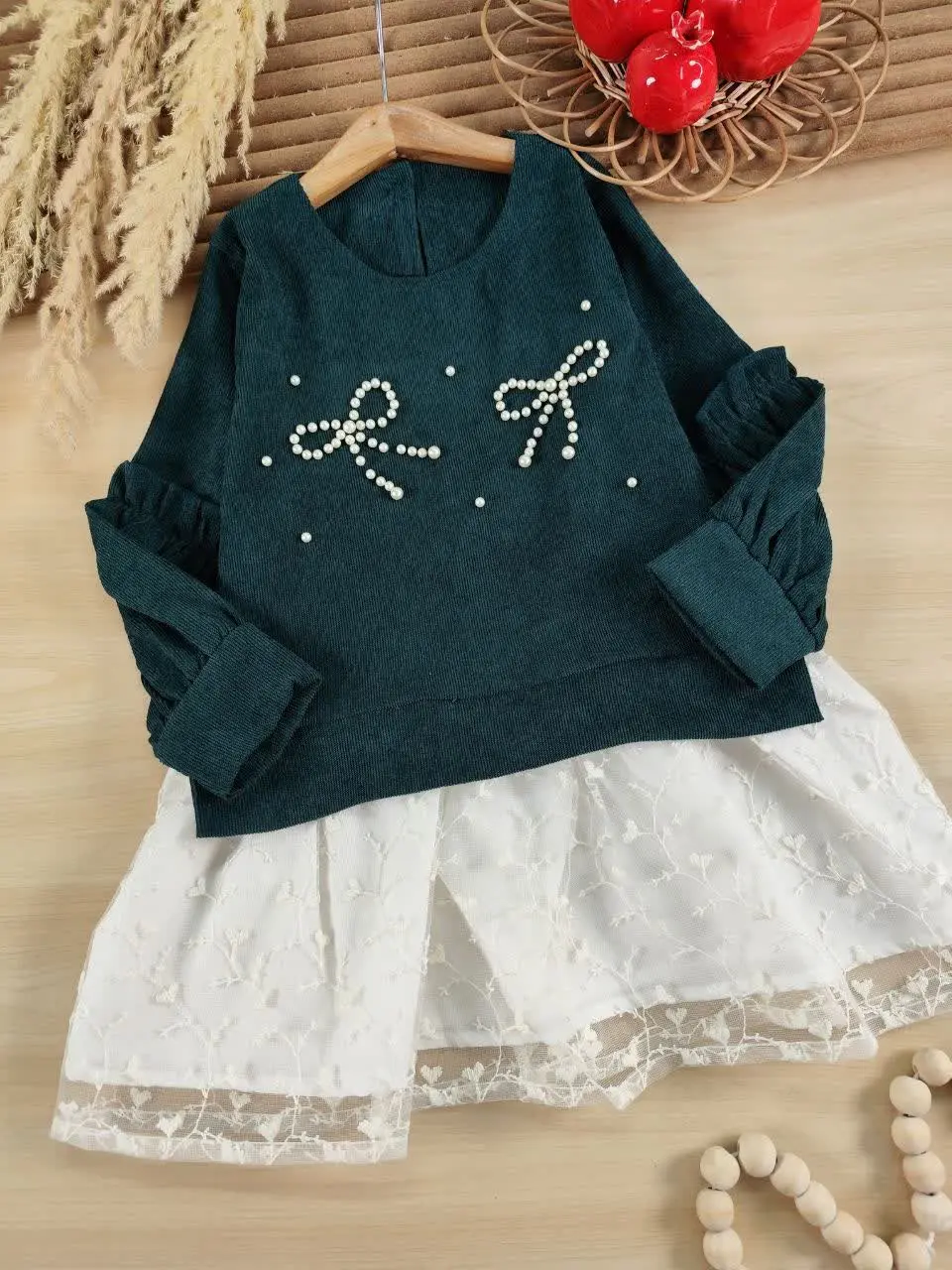 تونیک یلدایی پاپیون مرواریدی