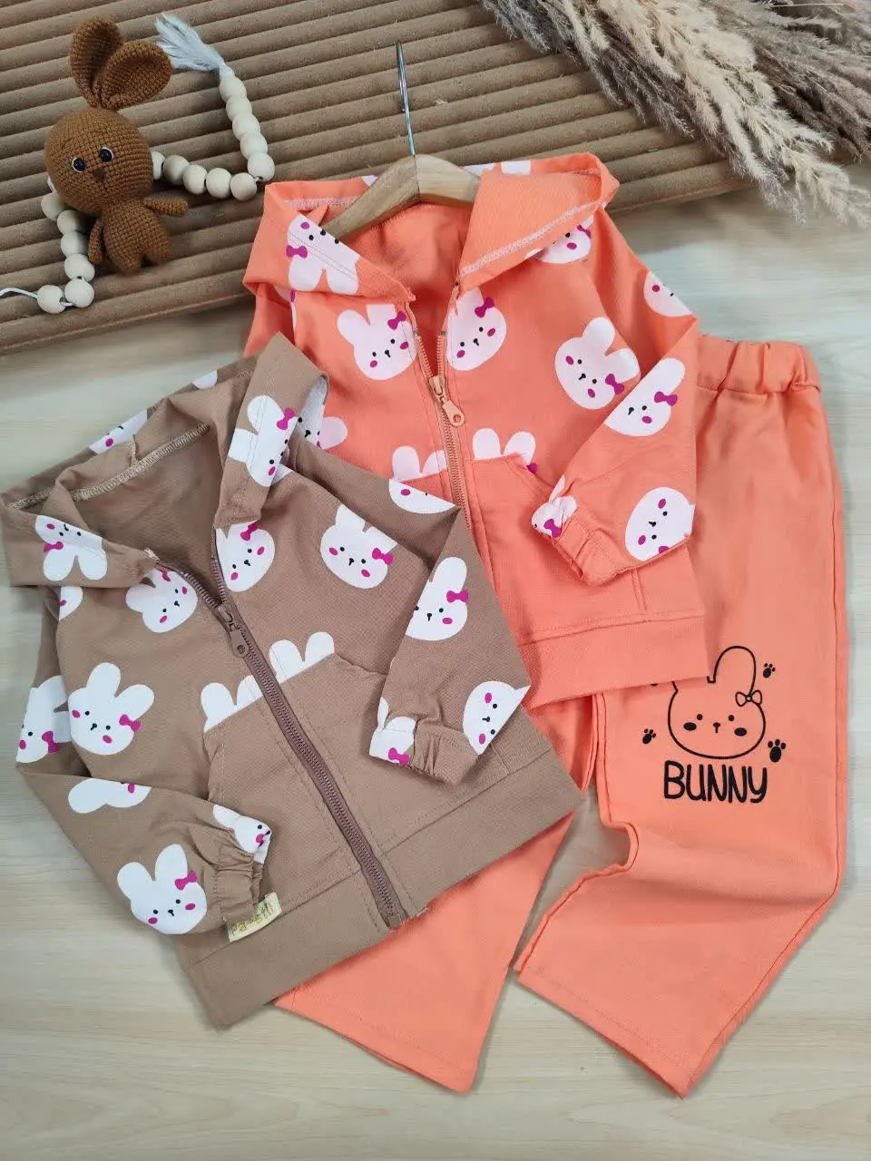 سویشرت و شلوار خرگوش لپ گلی