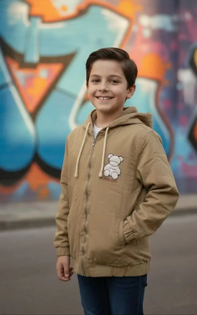 🎄کاپشن کتان داخل خز دختر پس...