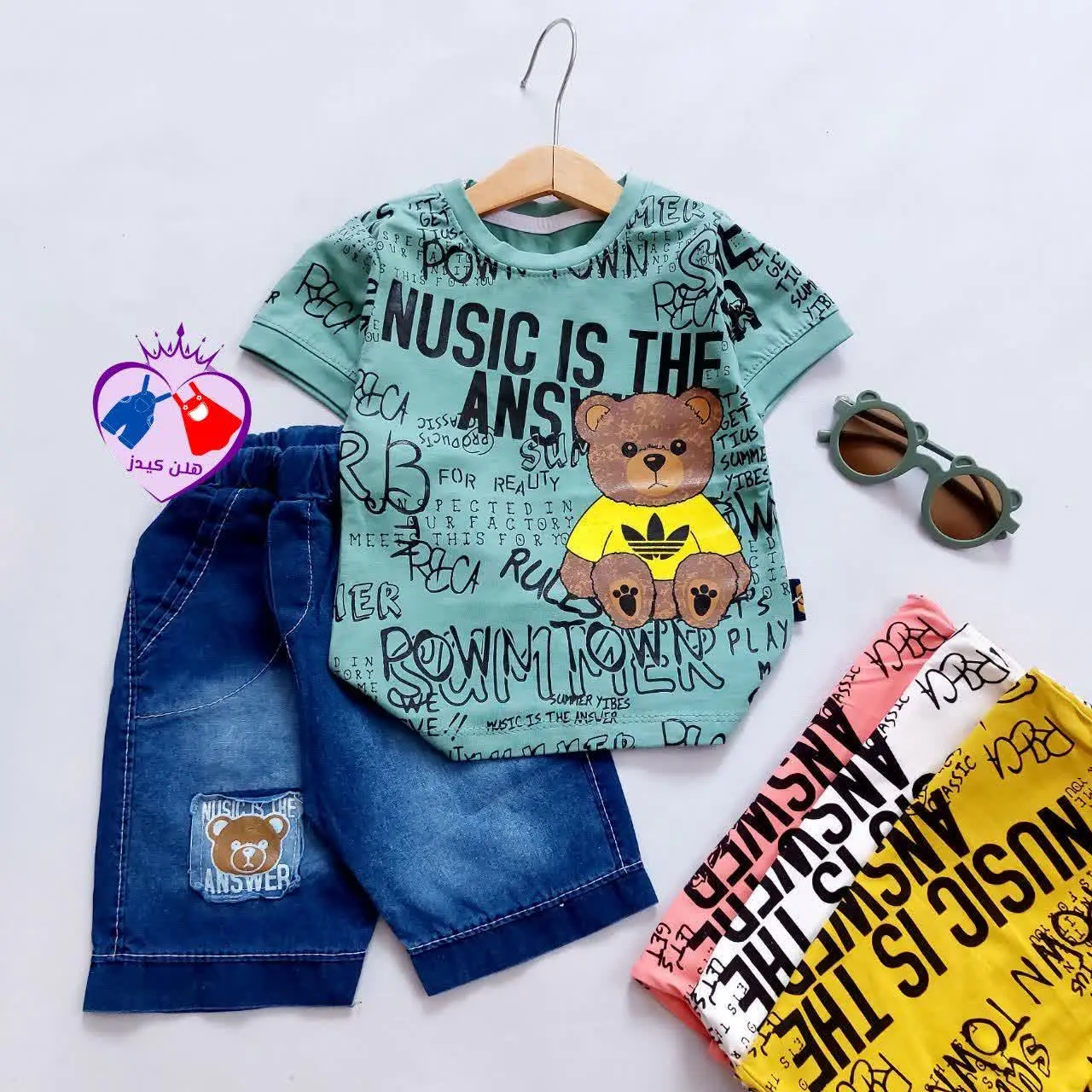 تیشرت شلوارک جین خرس آدیداس 😎
