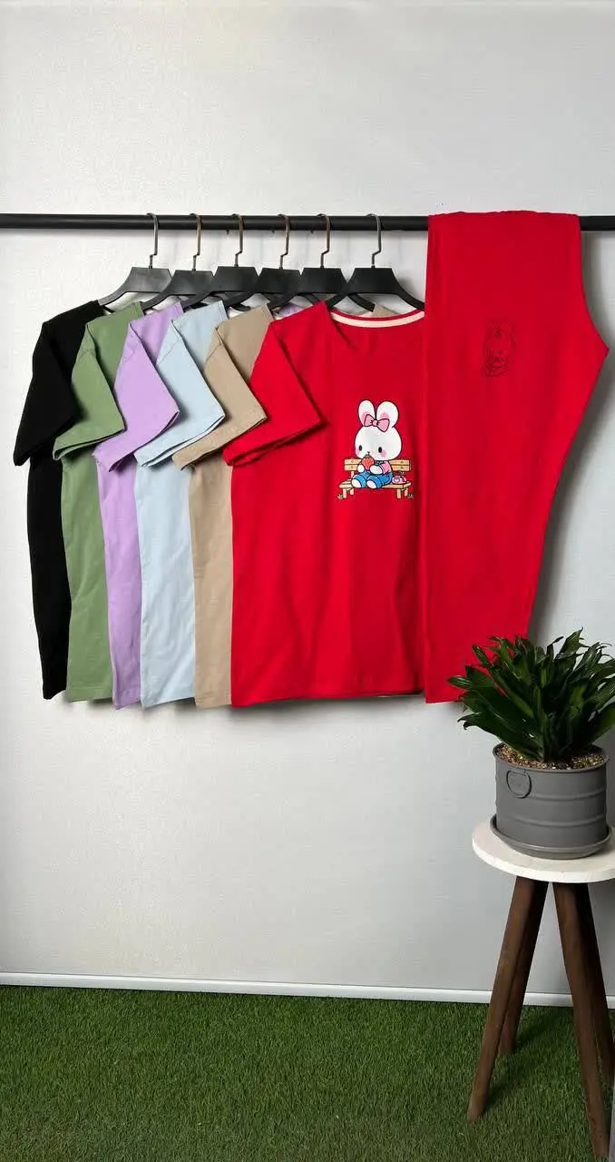 ست تیشرت وشلوار قواره بزرگ...